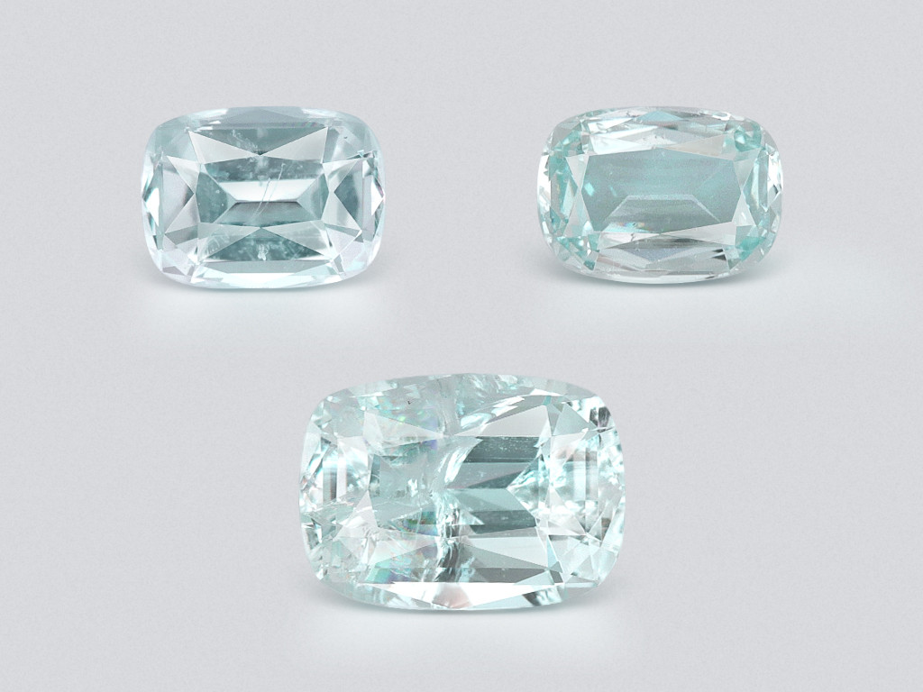 Ensemble aigues-marines taille coussin de 1,49 carat, Madagascar Image №1