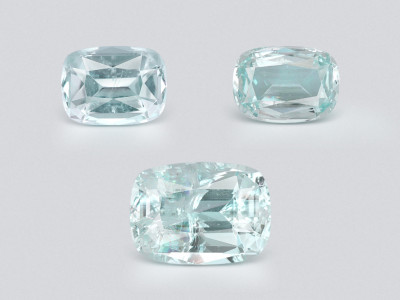 Ensemble aigues-marines taille coussin de 1,49 carat, Madagascar photo