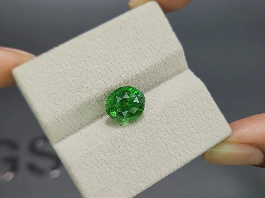 Garnet tsavorite oval cut 5.25 carats,  Africa Image №4