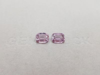 Pair of purple-pink Burmese spinels 2.74 ct photo