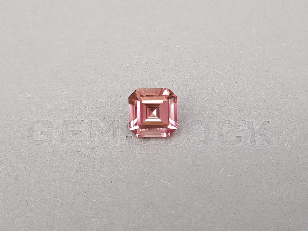 Pink tourmaline in a precision asscher cut 5.62 ct, Congo Image №1