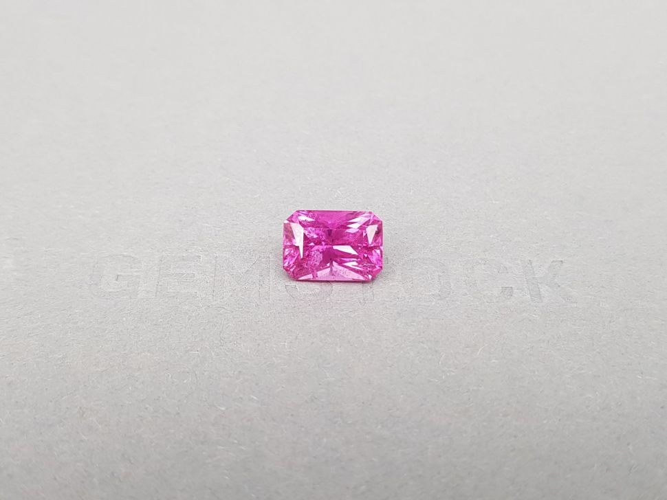 Rare hot pink radiant cut rubellite 3.28 ct, Nigeria Image №1