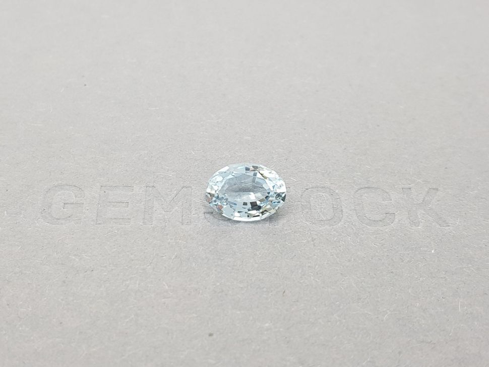 Light blue oval cut aquamarine 1.96 ct from Africa Image №1