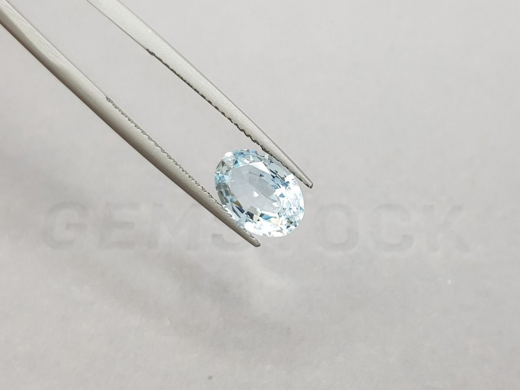 Light blue oval cut aquamarine 1.96 ct from Africa Image №4