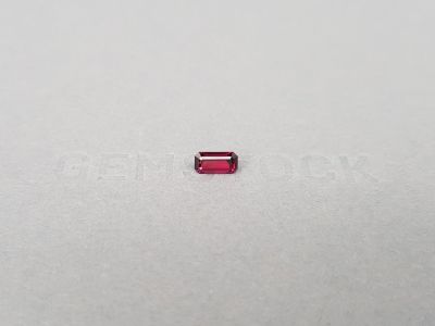 Intense red-pink octagon-cut tourmaline 0.68 ct photo
