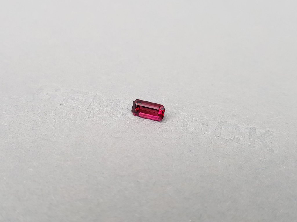 Intense red-pink octagon-cut tourmaline 0.68 ct Image №3