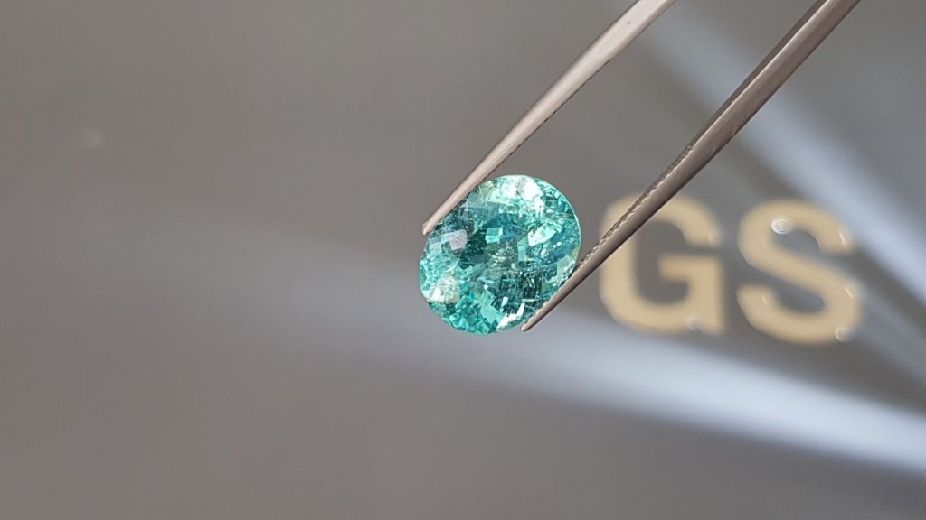 Paraiba tourmaline in oval cut 6.52 ct from Mozambique Image №3