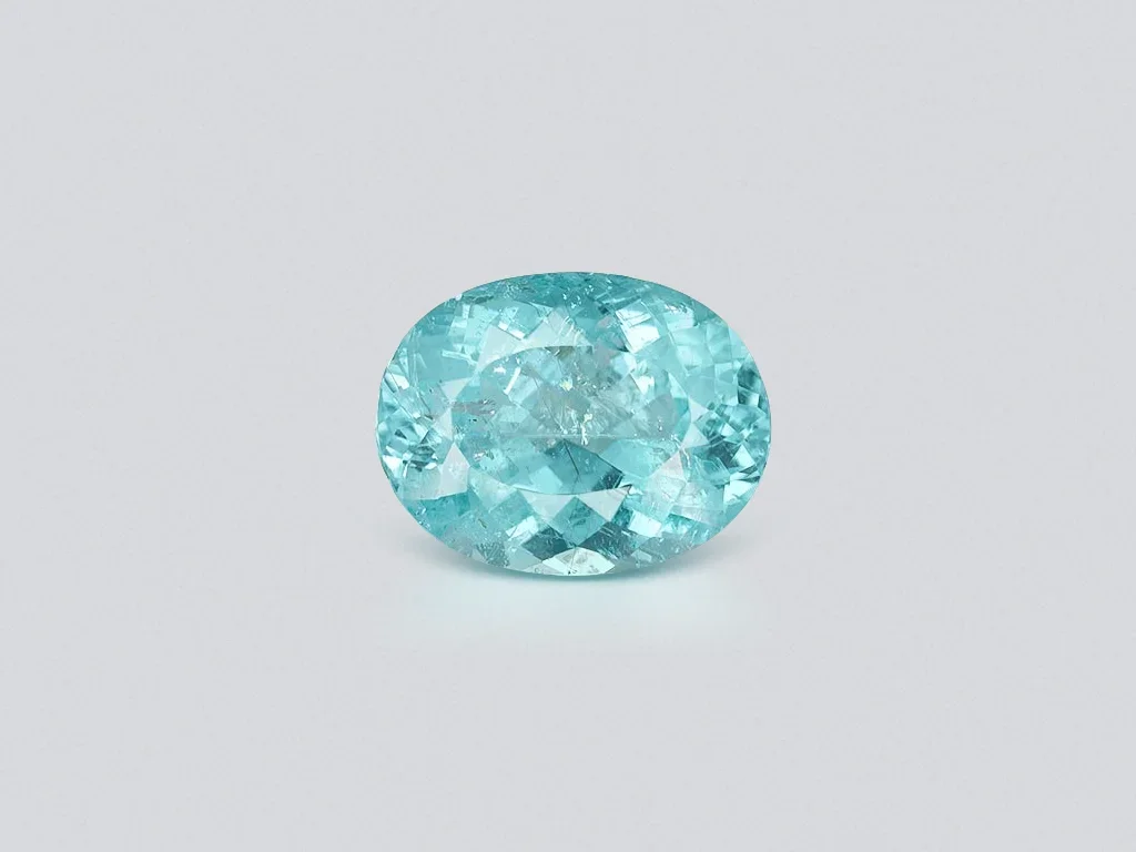 Tourmaline Paraiba bleu tendre taille ovale 6,52 carats du Mozambique Image №1