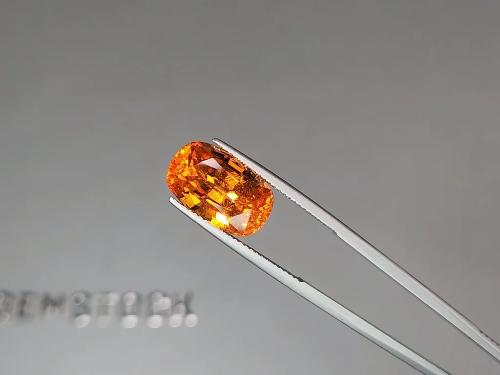 Fanta color spessartite garnet in cushion cut 11.24 Carats Image №3