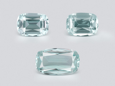 Set aus kissenförmigen aquamarinen 1,22 karat, Madagaskar photo