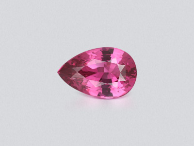 Spinel Vivid pink purple pear cut  5.01 carats, Tanzania photo