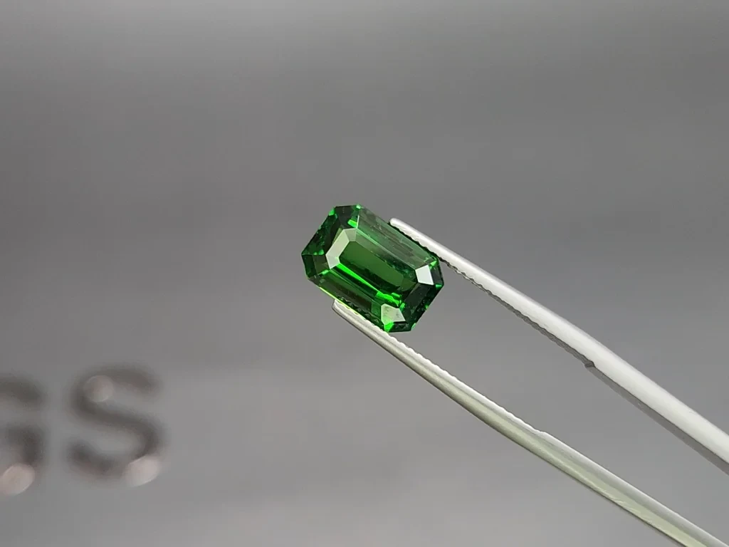 Garnet tsavorite octagon cut 5.01 carats, Africa Image №3