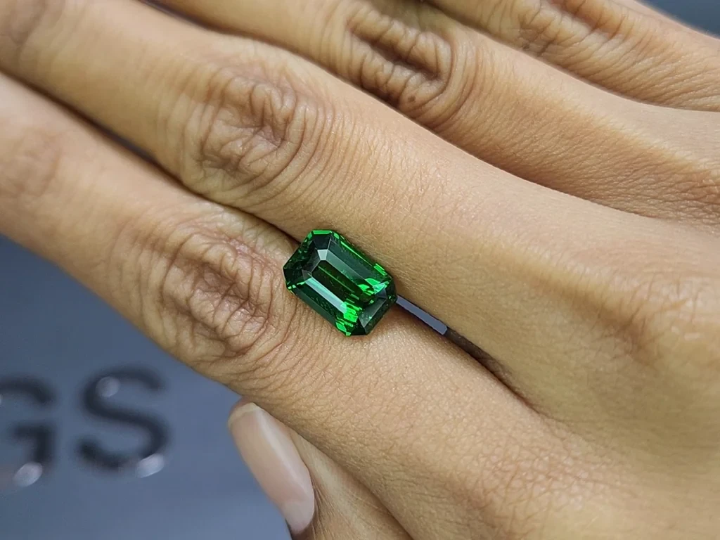 Garnet tsavorite octagon cut 5.01 carats, Africa Image №2