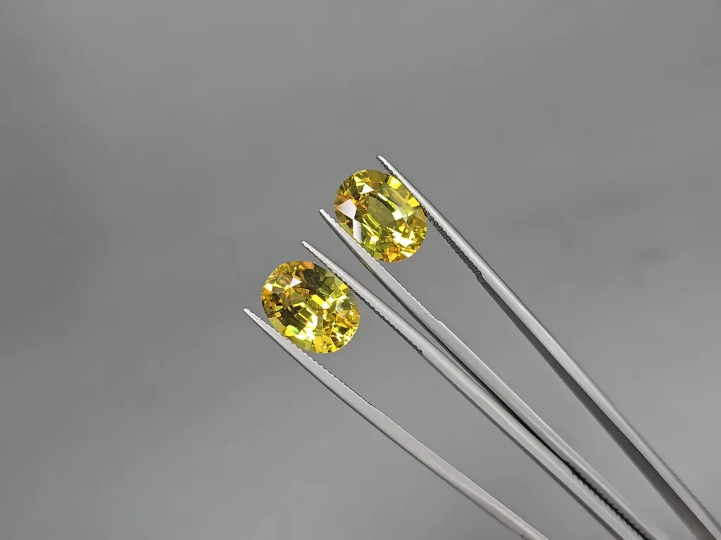 Ensemble de saphirs jaunes de taille ovale 26,75 carats, Sri Lanka Image №9