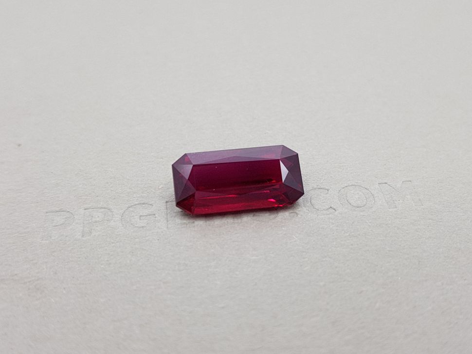 Radiant cut ruby, 5.00 ct, Mozambique Image №3