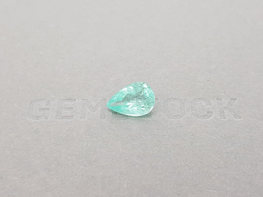 Blue-green pear cut paraiba tourmaline 2.90 ct, Mozambique GIA Image №1