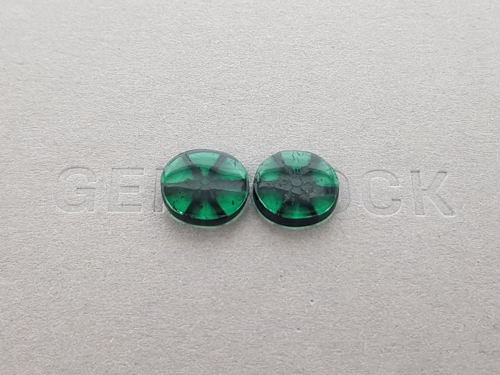 Pair of intense trapiche emeralds 5.94 ct, Colombia Image №1