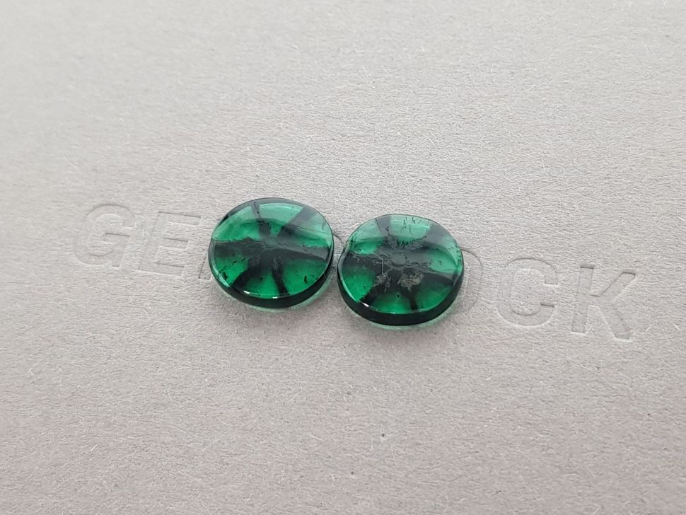 Pair of intense trapiche emeralds 5.94 ct, Colombia Image №3