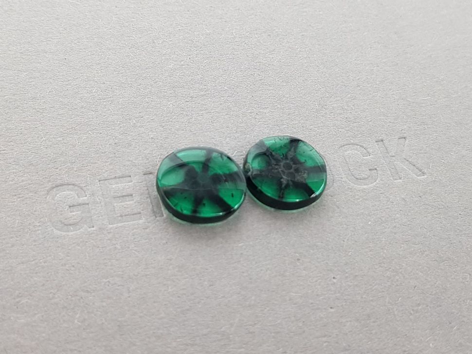 Pair of intense trapiche emeralds 5.94 ct, Colombia Image №2