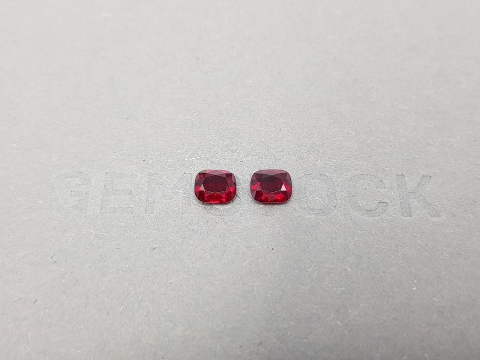 Pair of pigeon blood rubies from Madagascar 1.09 ct Image №1