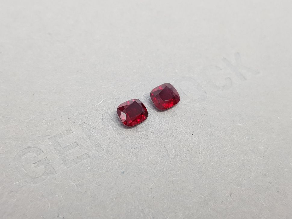 Pair of pigeon blood rubies from Madagascar 1.09 ct Image №2