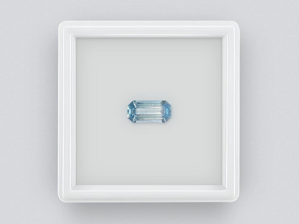 Octagon cut aquamarine 1.42 carats, Africa Image №1