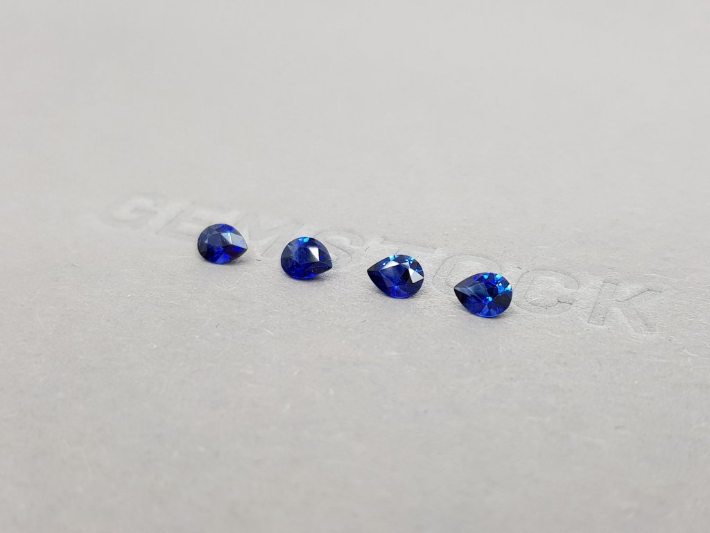 Set of pear-cut blue sapphires 1.02 ct Image №3