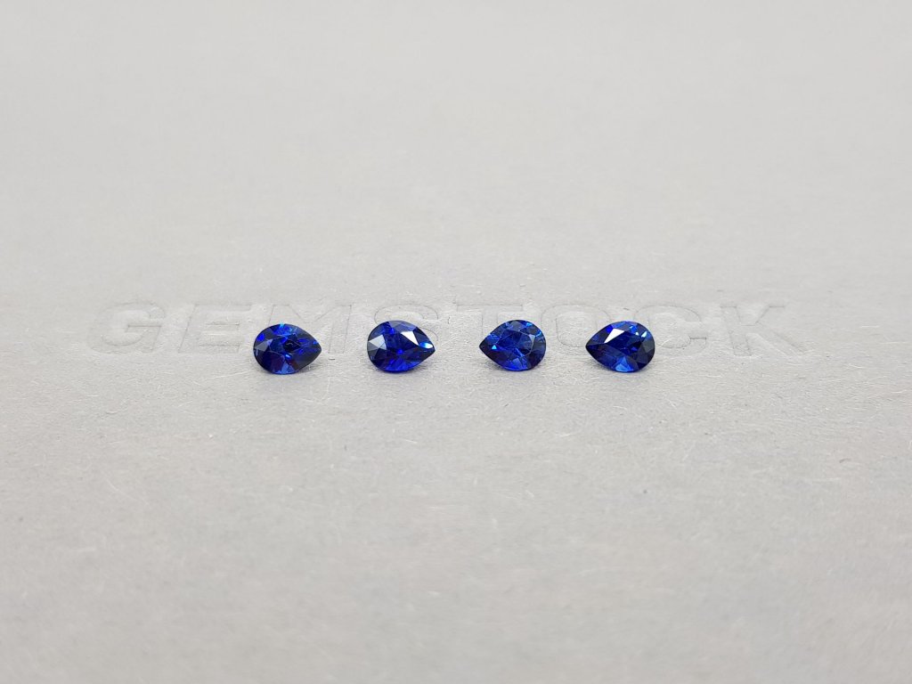 Set of pear-cut blue sapphires 1.02 ct Image №1