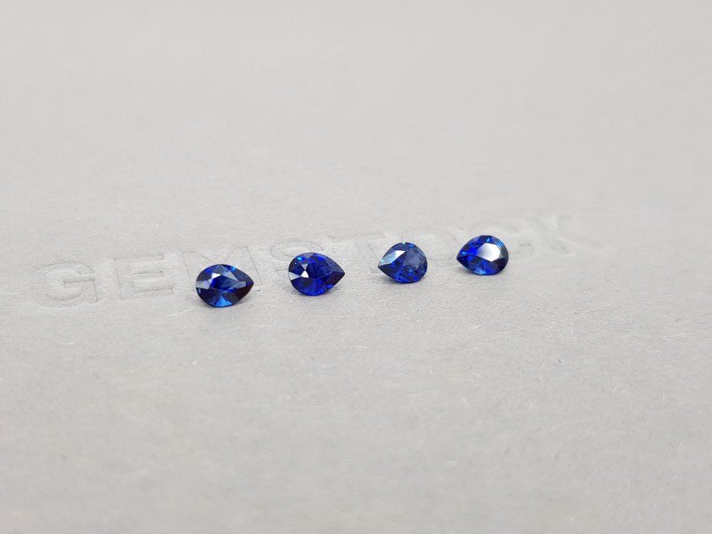 Set of pear-cut blue sapphires 1.02 ct Image №2