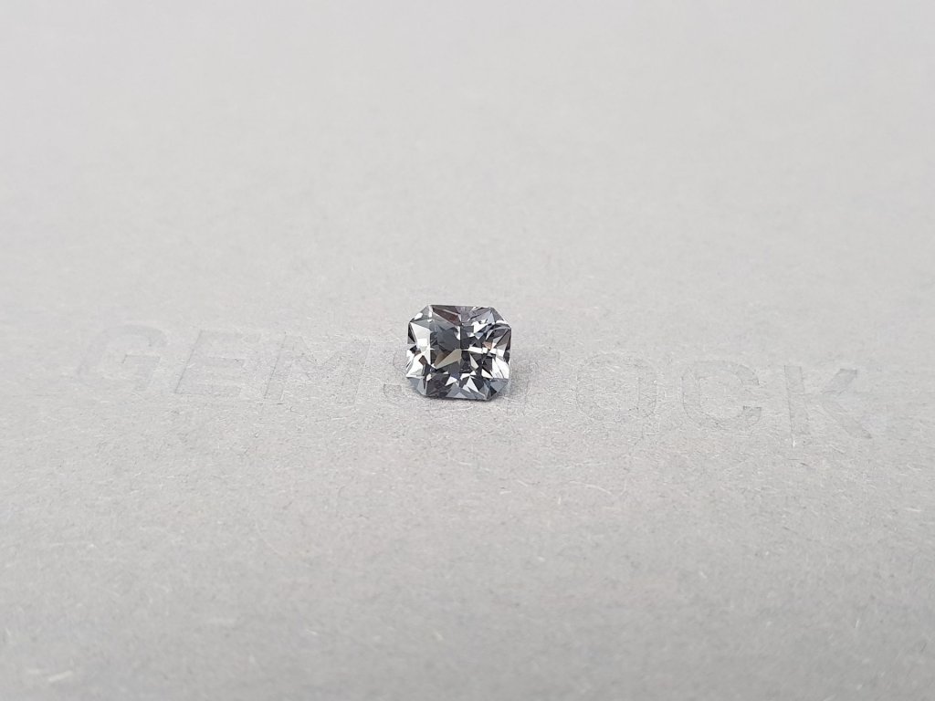 Steel gray spinel from Burma in radiant cut 1.38 ct Image №3