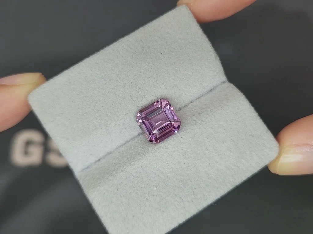 Lavendel spinell achteckig geschliffener 3,14 karat, Tansania Image №4