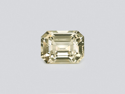 Saphir non chauffé Pastel Yellow taille octogonale 13,46 carats, Sri Lanka photo
