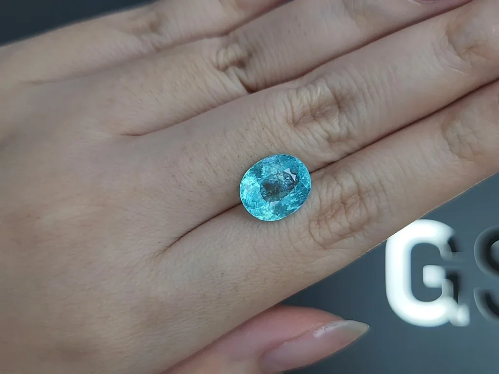 Turmalina Paraíba de corte ovalado de 4,55 quilates, Mozambique  Image №2