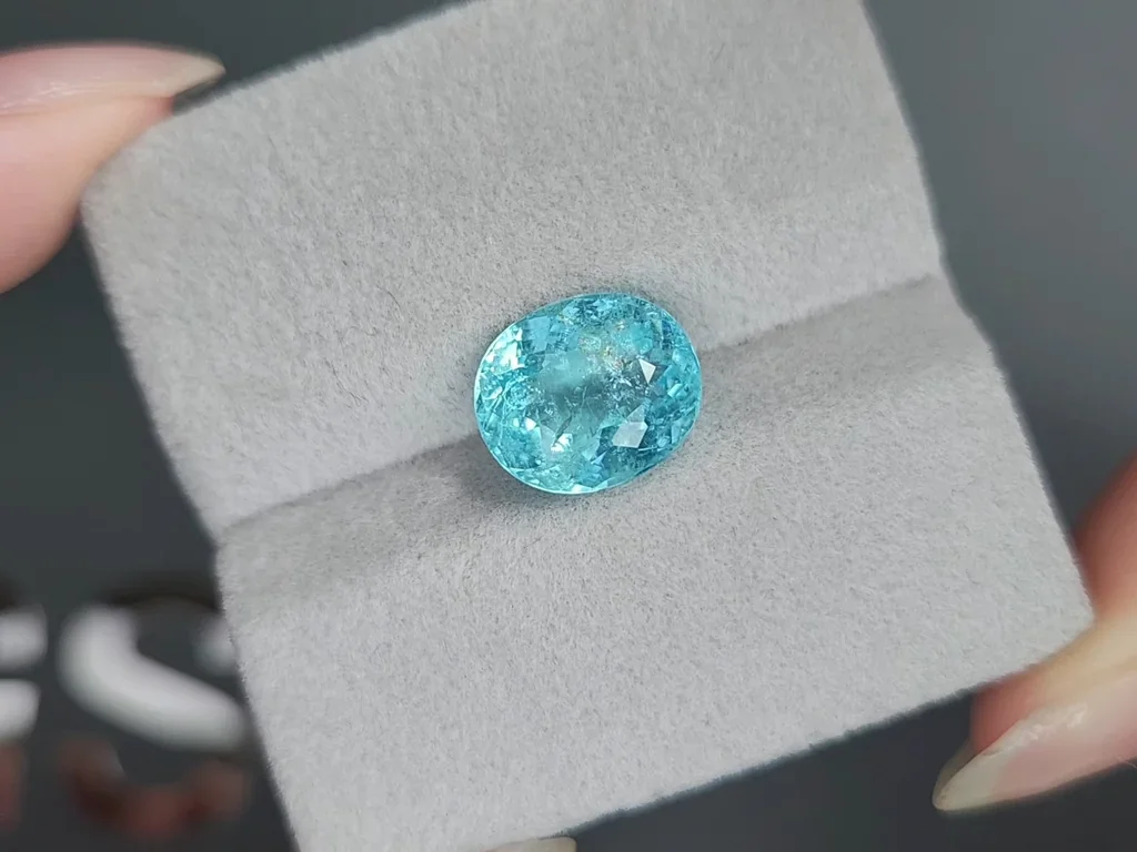 Turmalina Paraíba de corte ovalado de 4,55 quilates, Mozambique  Image №4