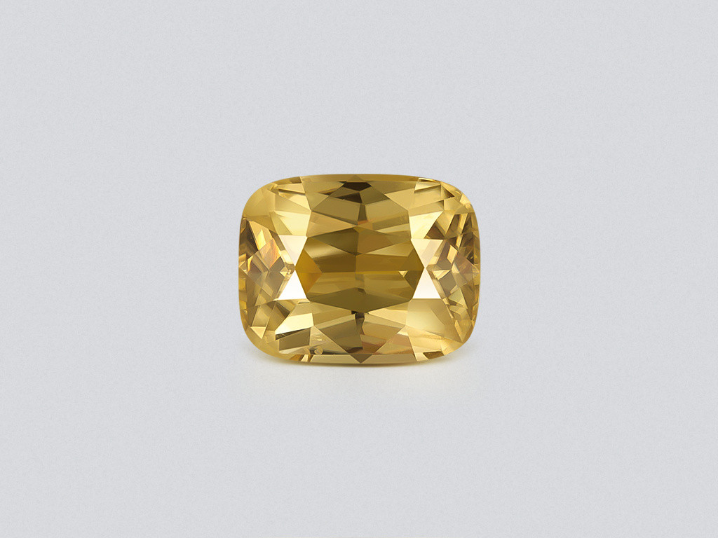 Yellow zircon cushion cut 10.14 carats, Tanzania Image №1
