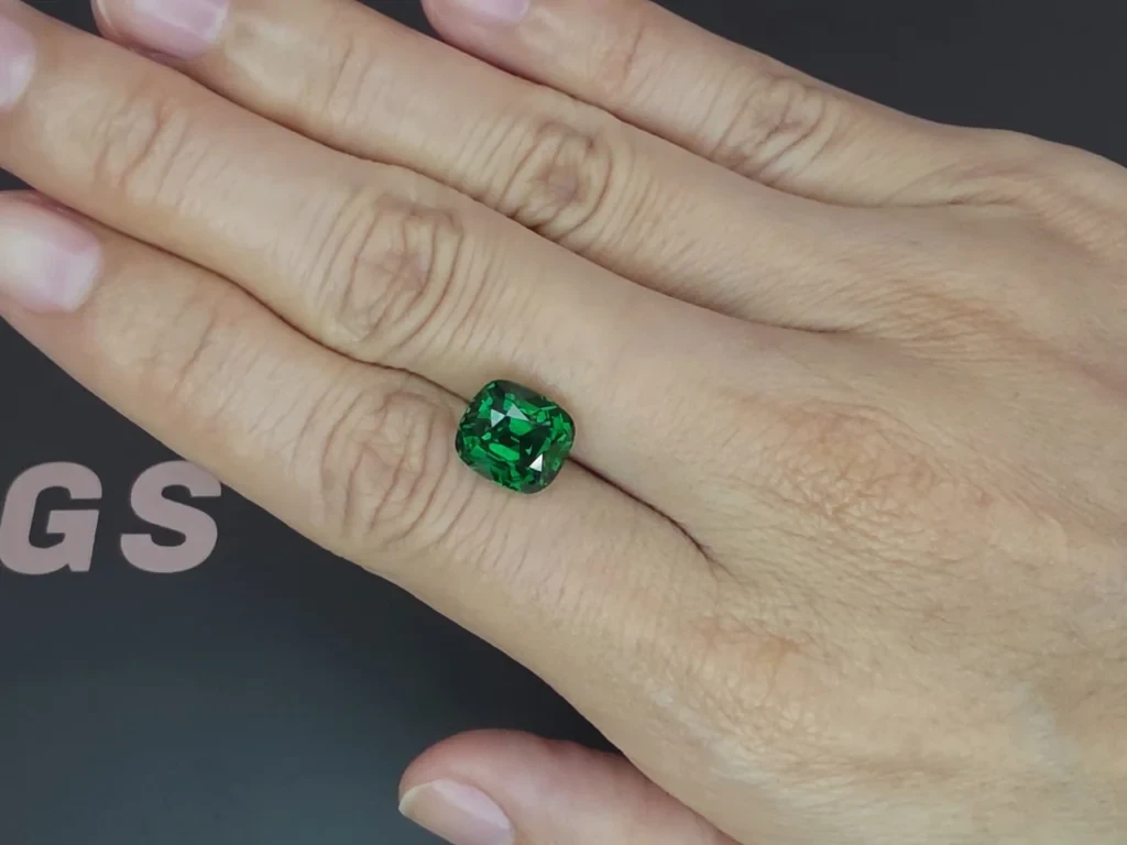 Grenat tsavorite taille coussinde 5,05 carats, Tanzanie  Image №2