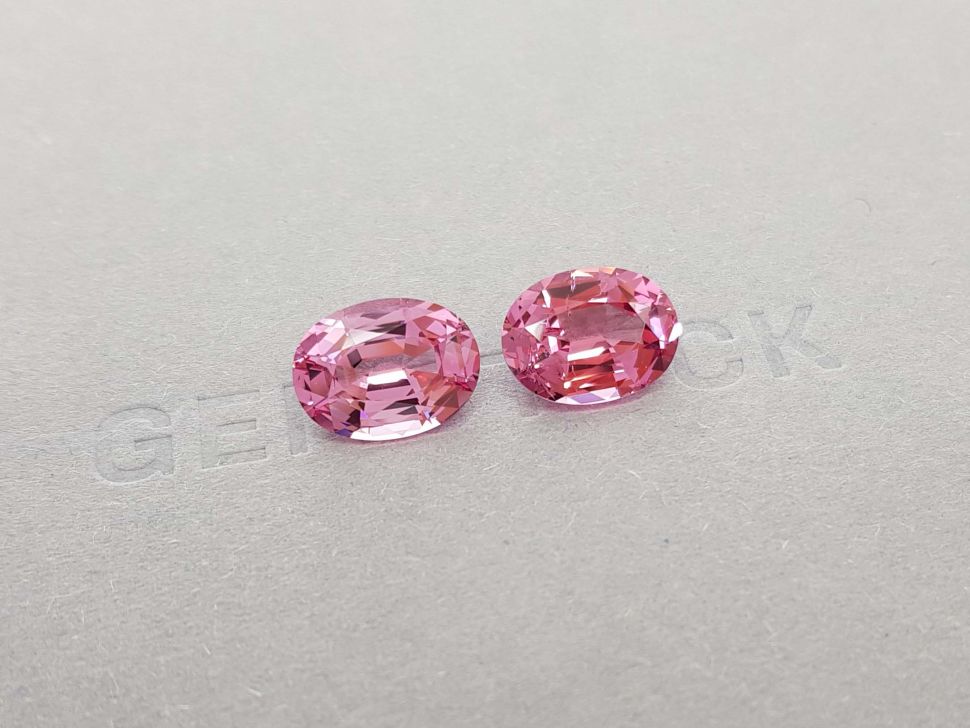 Pair of pink spinels 8.70 ct, Tajikistan, GRS Image №2