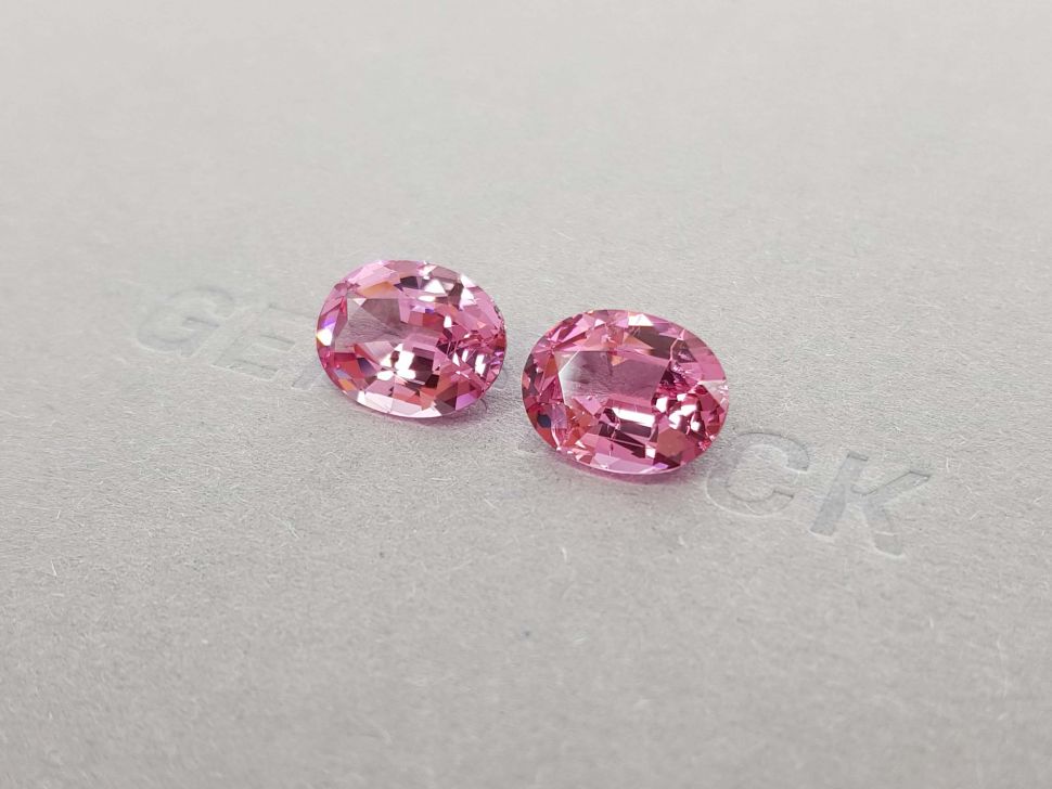 Pair of pink spinels 8.70 ct, Tajikistan, GRS Image №3