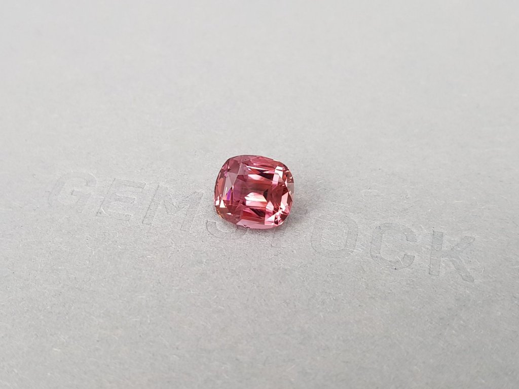 Pinkish-red cushion cut tourmaline from Africa 3.52 ct Image №2
