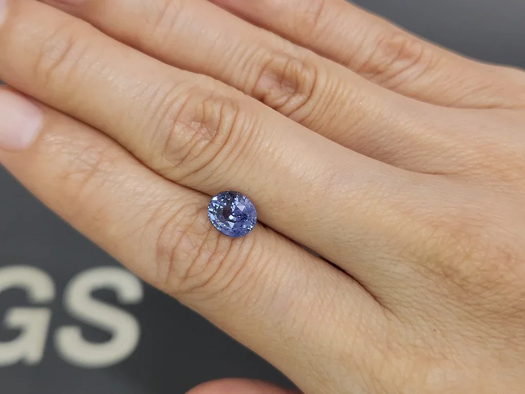 Unbeheizter saphir graublauer im ovalschliff 2,01 carats, Tansania Image №2