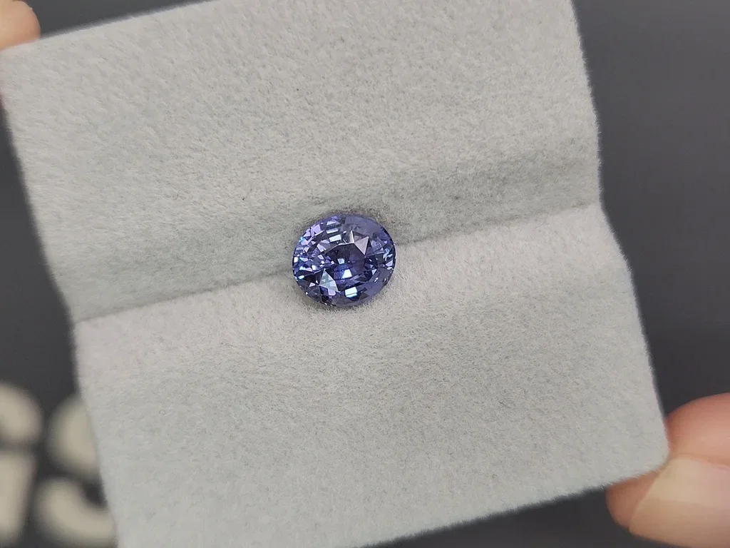 Unbeheizter saphir graublauer im ovalschliff 2,01 carats, Tansania Image №4