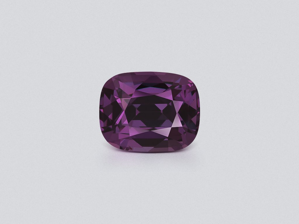 Purple spinel cushion cut 5.54 carats, Tanzania Image №1