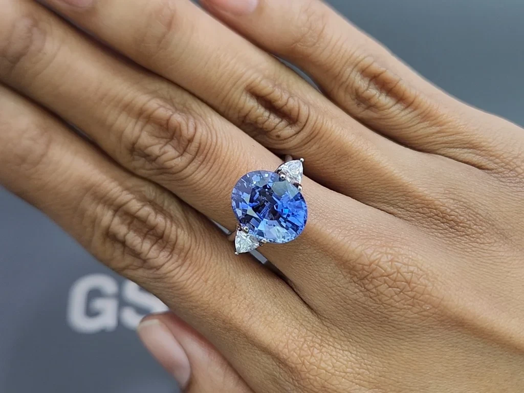 Saphir bleu ovale de 8,81 carats, Sri Lanka Image №5