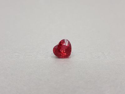 Rare bright red Mahenge heart cut spinel 4.00 ct photo