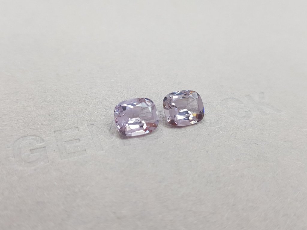 Pair of cushion cut Mauve spinels 2.90 ct Image №2