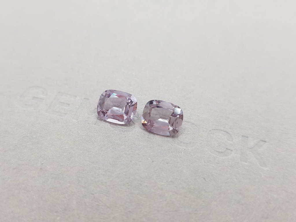 Pair of cushion cut Mauve spinels 2.90 ct Image №3