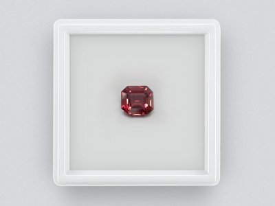 Brilliant red octagon cut zircon 3.43 ct photo