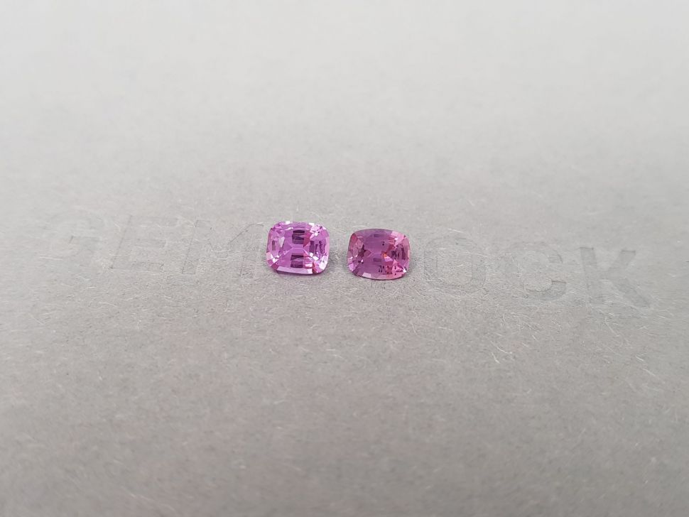 Pair of unheated cushion-cut pink sapphires 1.00 ct, Sri Lanka Image №3