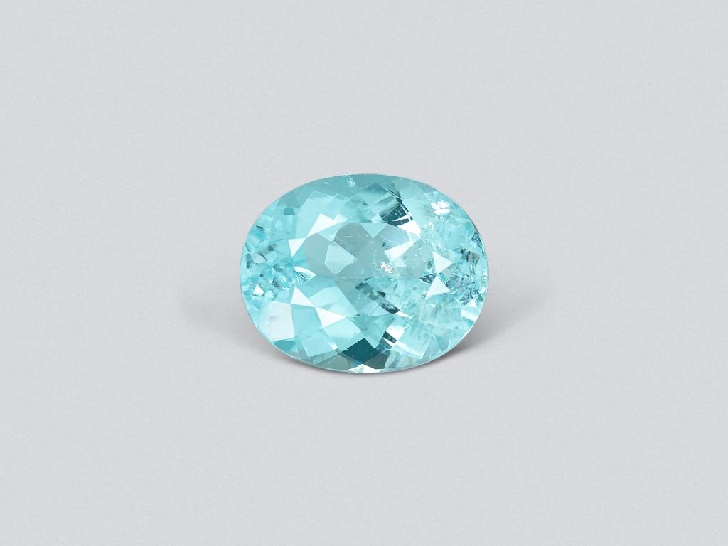 Neon blue Paraiba tourmaline in oval cut 3.13 carats, Mozambique Image №1