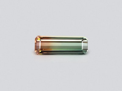 Octagon cut bi-color tourmaline 8.89 carats photo